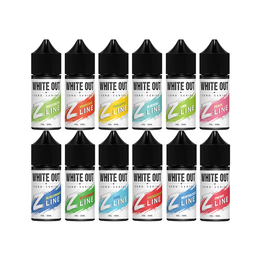 ★3+1★ [무니코틴] 화이트아웃 제트라인 12가지 맛 입호흡 액상 30ml